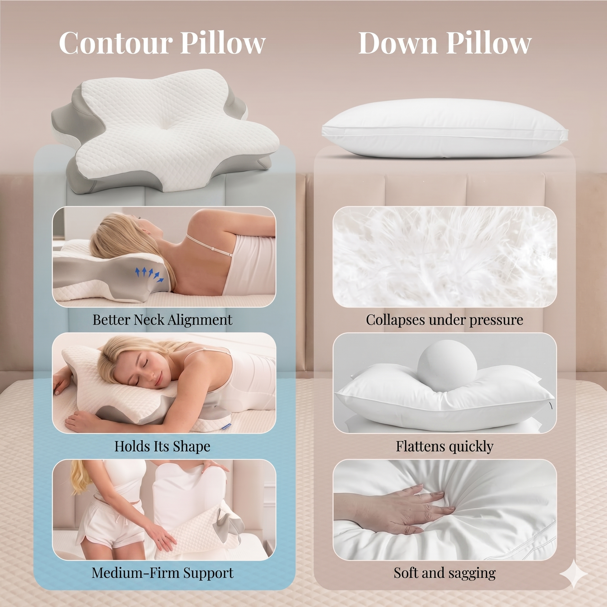 Cervical Pillow for Neck Support