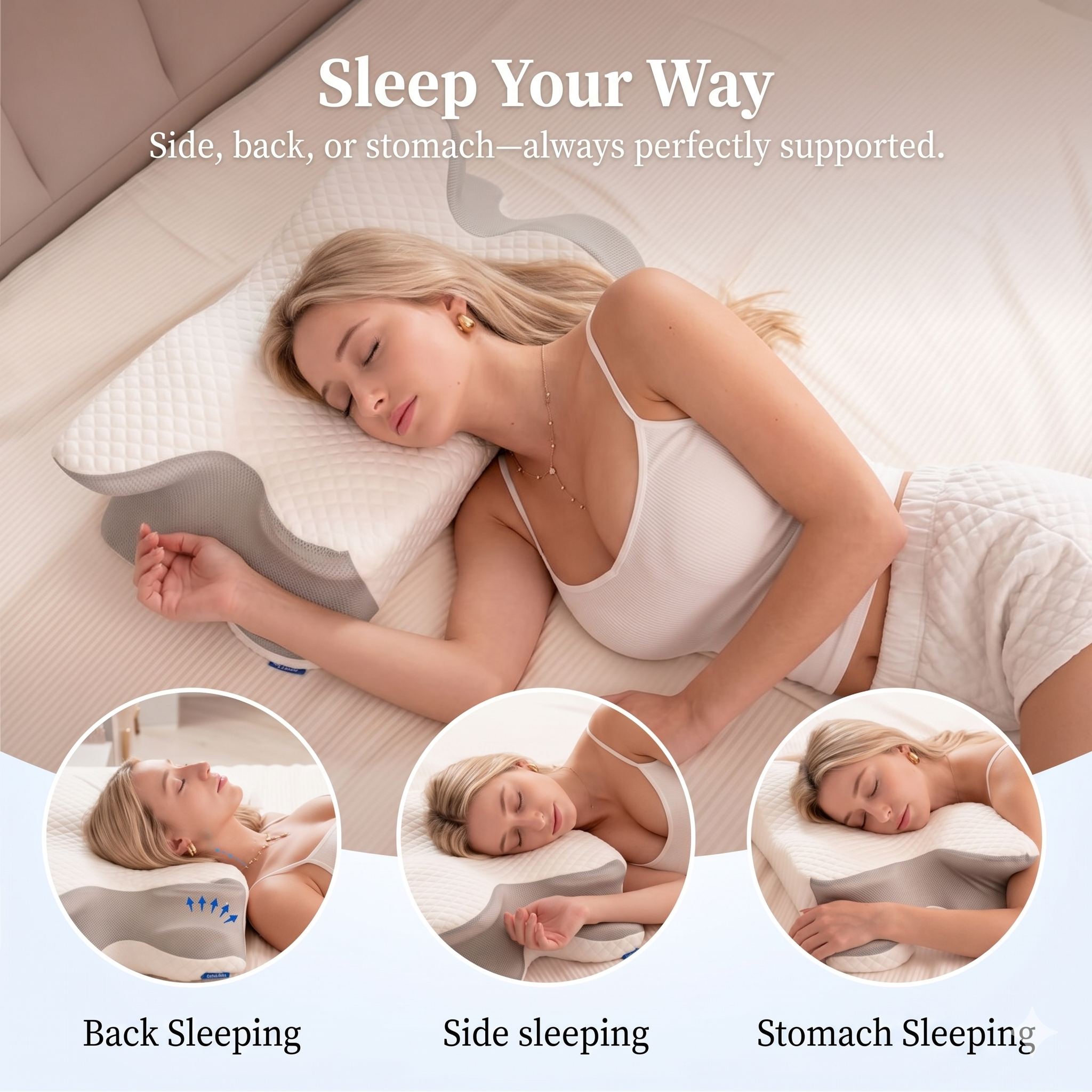 Cervical Pillow for Neck Support